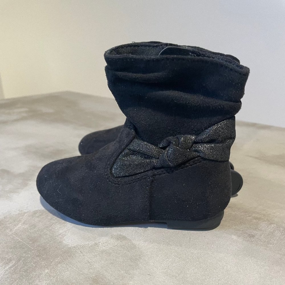 Toddler Black Wonder Nation Slouch Boot , Size 7